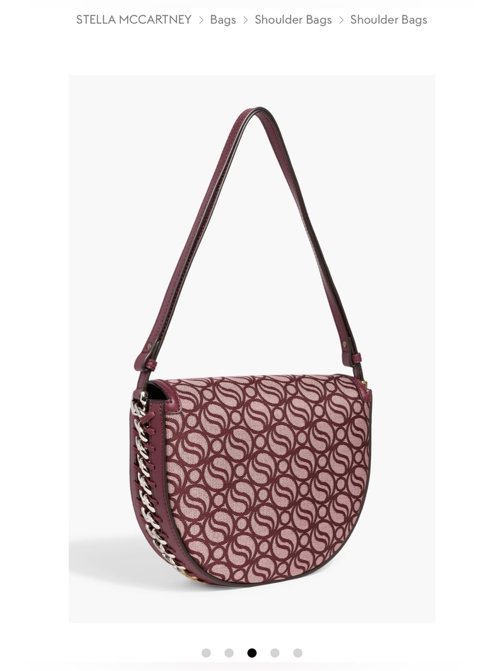 STELLA MCCARTNEY Frayme Medium S-Wave Flap Shoulder Bag - Picture 4 of 15